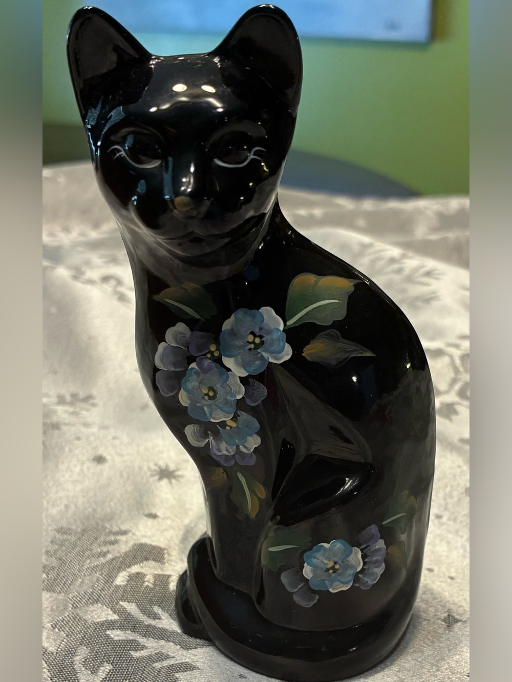 Vintage Fenton Black Cat